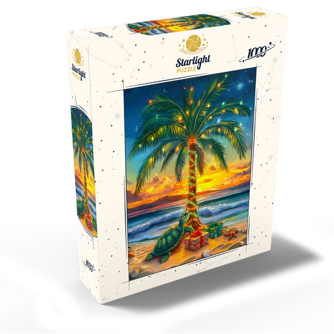 Tropical Holiday Sunset with Sea Turtle 1000 Jigsaw Puzzle box view2