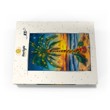Tropical Holiday Sunset with Sea Turtle 100 Jigsaw Puzzle box view3