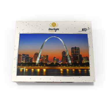 Twilight at Gateway Arch 100 Jigsaw Puzzle box view3