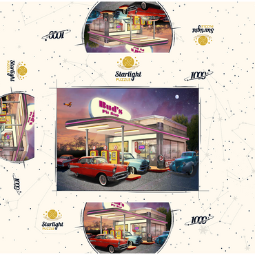Bud's Pit Stop 1000 Jigsaw Puzzle box 3D Modell