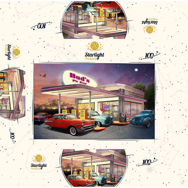 Bud's Pit Stop 100 Jigsaw Puzzle box 3D Modell