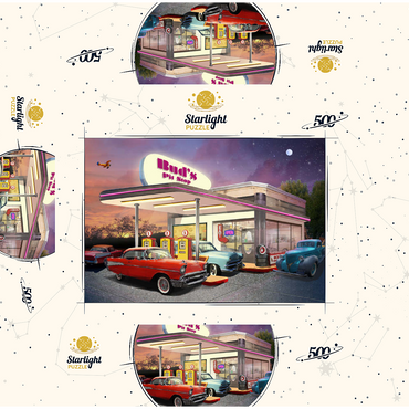 Bud's Pit Stop 500 Jigsaw Puzzle box 3D Modell