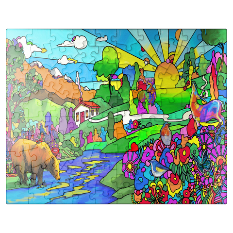 puzzleplate Bear River Sunset 100 Jigsaw Puzzle