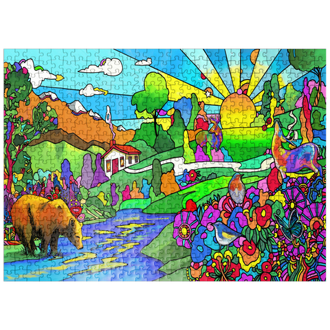 puzzleplate Bear River Sunset 500 Jigsaw Puzzle