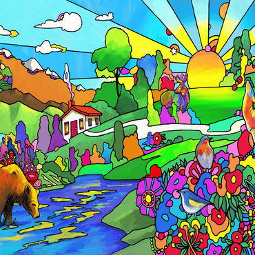 Bear River Sunset 500 Jigsaw Puzzle 3D Modell