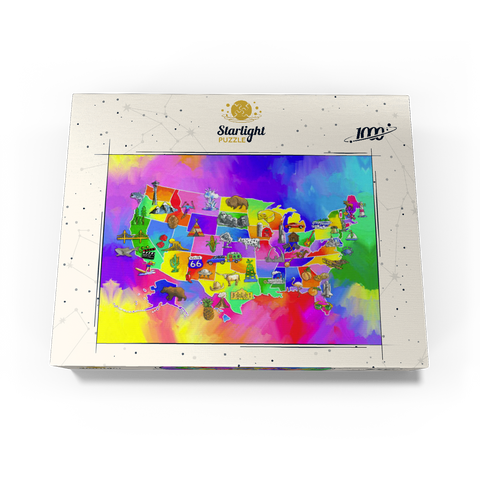 usa map 1000 Jigsaw Puzzle box view3