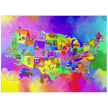 puzzleplate usa map 1000 Jigsaw Puzzle