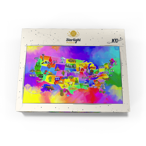 usa map 100 Jigsaw Puzzle box view3