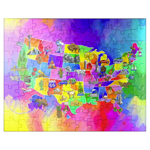 puzzleplate usa map 100 Jigsaw Puzzle