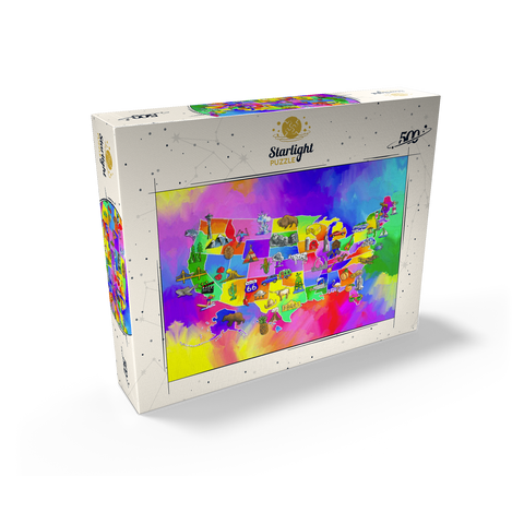 usa map 500 Jigsaw Puzzle box view2