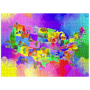puzzleplate usa map 500 Jigsaw Puzzle