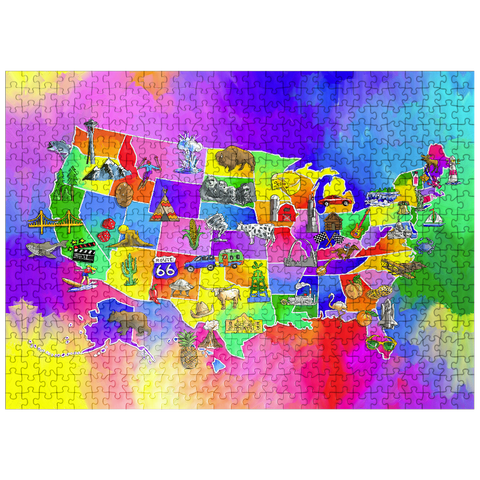 puzzleplate usa map 500 Jigsaw Puzzle