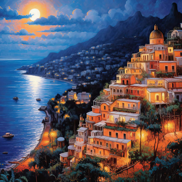 Positano Moonlit 100 Jigsaw Puzzle 3D Modell