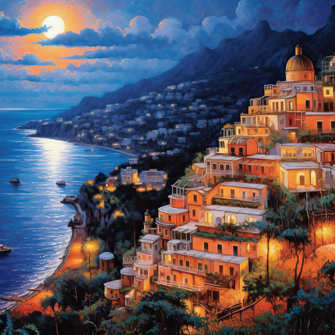 Positano Moonlit 500 Jigsaw Puzzle 3D Modell