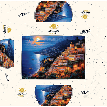 Positano Moonlit 500 Jigsaw Puzzle box 3D Modell