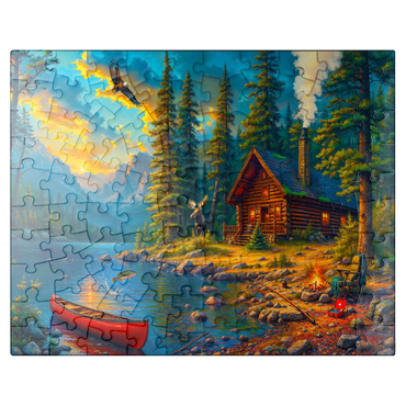 puzzleplate Cabin by the Lake 100 Jigsaw Puzzle