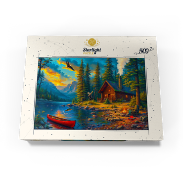 Cabin by the Lake 500 Jigsaw Puzzle box view3