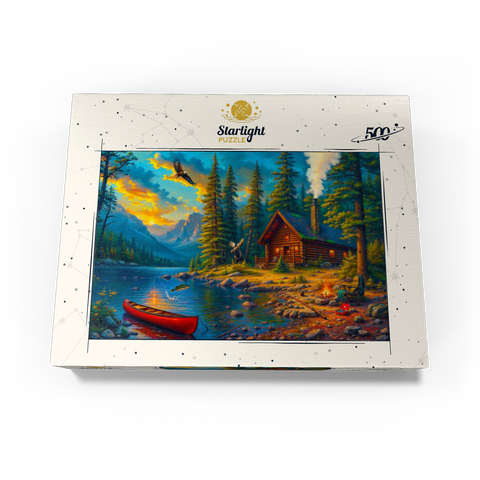 Cabin by the Lake 500 Jigsaw Puzzle box view3