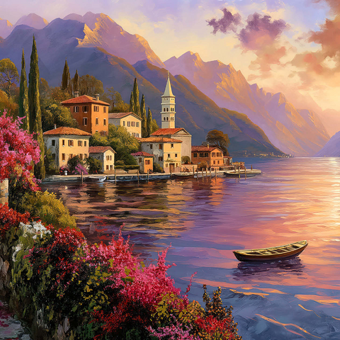 Marina and Sunset, Italia 1000 Jigsaw Puzzle 3D Modell