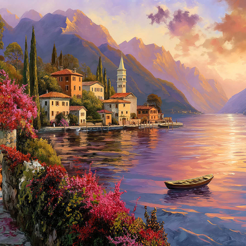 Marina and Sunset, Italia 100 Jigsaw Puzzle 3D Modell