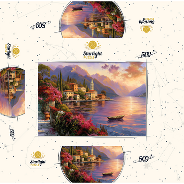 Marina and Sunset, Italia 500 Jigsaw Puzzle box 3D Modell