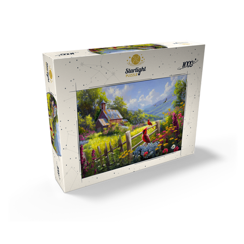 Cardinals in the Garden 1000 Jigsaw Puzzle box view2
