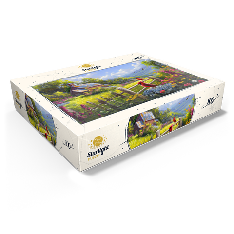 Cardinals in the Garden 100 Jigsaw Puzzle box view1
