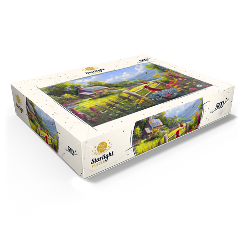 Cardinals in the Garden 500 Jigsaw Puzzle box view1