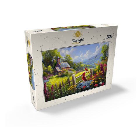 Cardinals in the Garden 500 Jigsaw Puzzle box view2