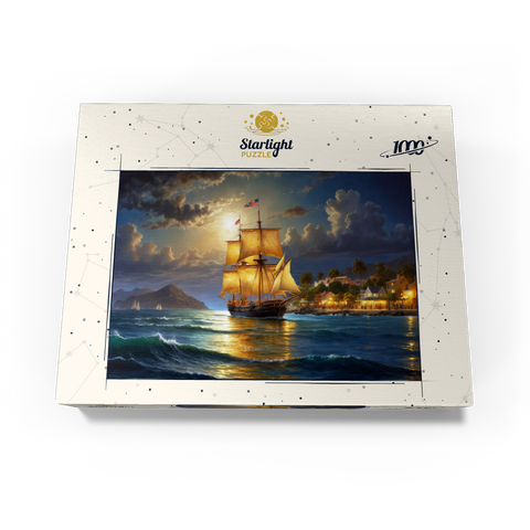 Ship Harbor Scene 1000 Jigsaw Puzzle box view3
