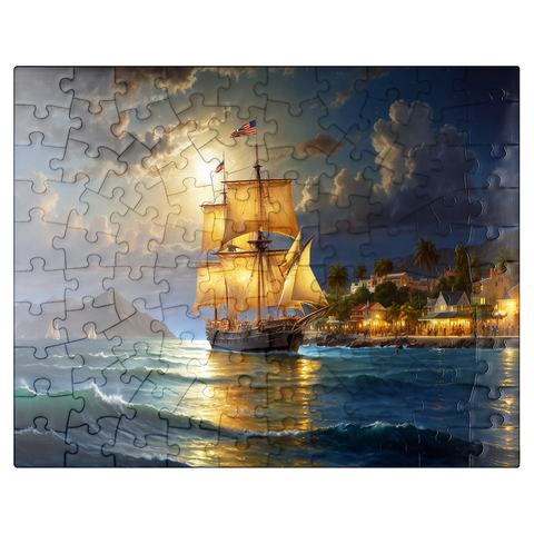 puzzleplate Ship Harbor Scene 100 Jigsaw Puzzle
