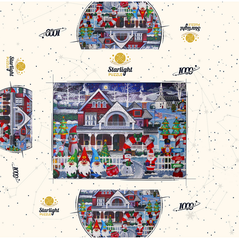 Inflatable Christmas 1000 Jigsaw Puzzle box 3D Modell