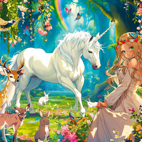 Fairy and Unicorn 1000 Jigsaw Puzzle 3D Modell
