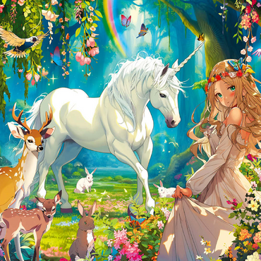 Fairy and Unicorn 100 Jigsaw Puzzle 3D Modell
