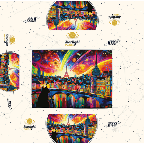 Midnight in Paris 2 1000 Jigsaw Puzzle box 3D Modell