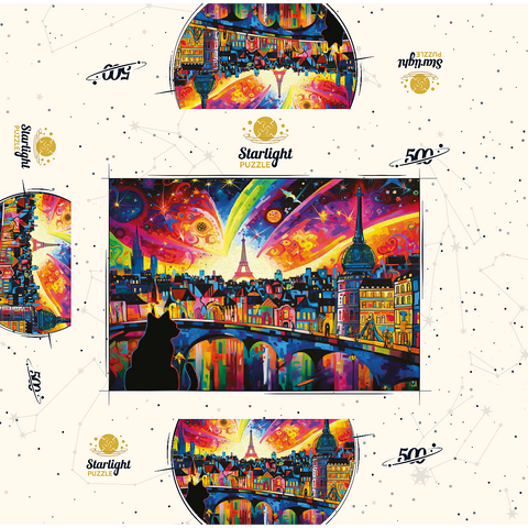 Midnight in Paris 2 500 Jigsaw Puzzle box 3D Modell