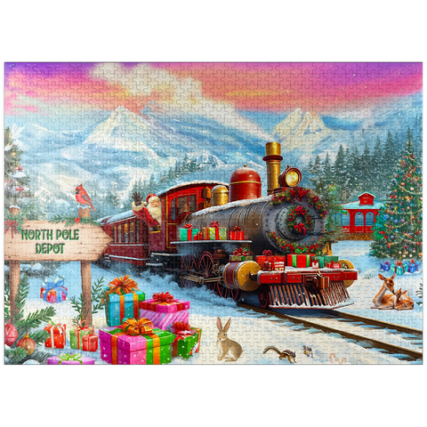 puzzleplate Santa Train 1000 Jigsaw Puzzle