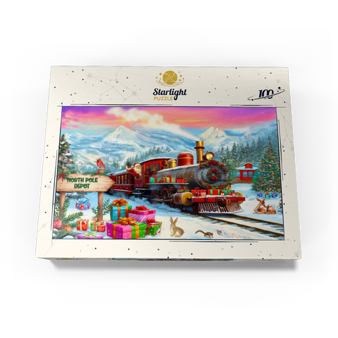 Santa Train 100 Jigsaw Puzzle box view3