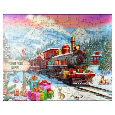puzzleplate Santa Train 100 Jigsaw Puzzle