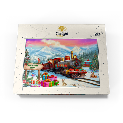 Santa Train 500 Jigsaw Puzzle box view3