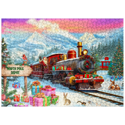 puzzleplate Santa Train 500 Jigsaw Puzzle