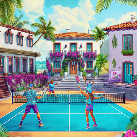 Pickleball 1000 Jigsaw Puzzle 3D Modell