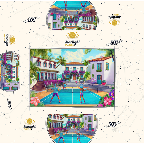 Pickleball 500 Jigsaw Puzzle box 3D Modell