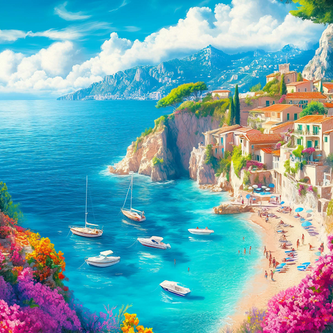 Summer Coast 1000 Jigsaw Puzzle 3D Modell