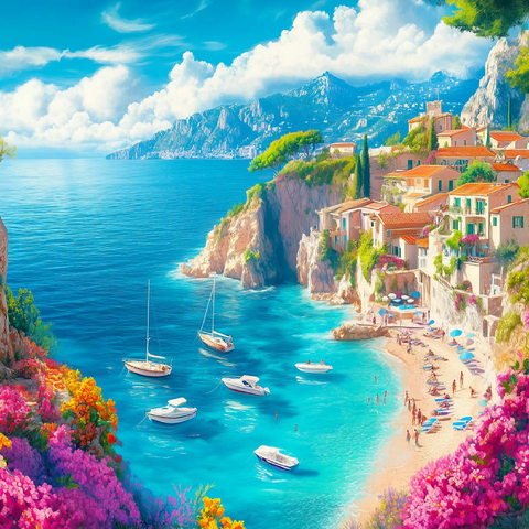 Summer Coast 100 Jigsaw Puzzle 3D Modell