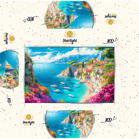 Summer Coast 100 Jigsaw Puzzle box 3D Modell