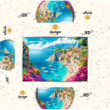 Summer Coast 500 Jigsaw Puzzle box 3D Modell