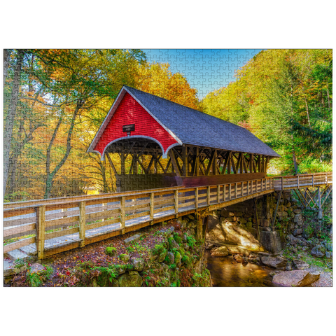 puzzleplate Autumn in Flume Gorge 1000 Jigsaw Puzzle