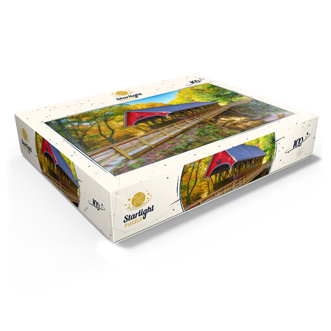 Autumn in Flume Gorge 100 Jigsaw Puzzle box view1