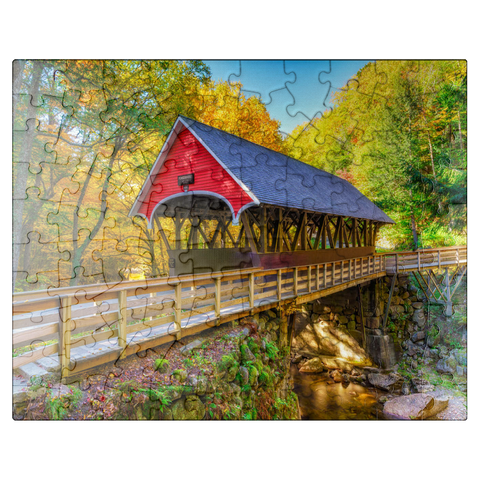 puzzleplate Autumn in Flume Gorge 100 Jigsaw Puzzle